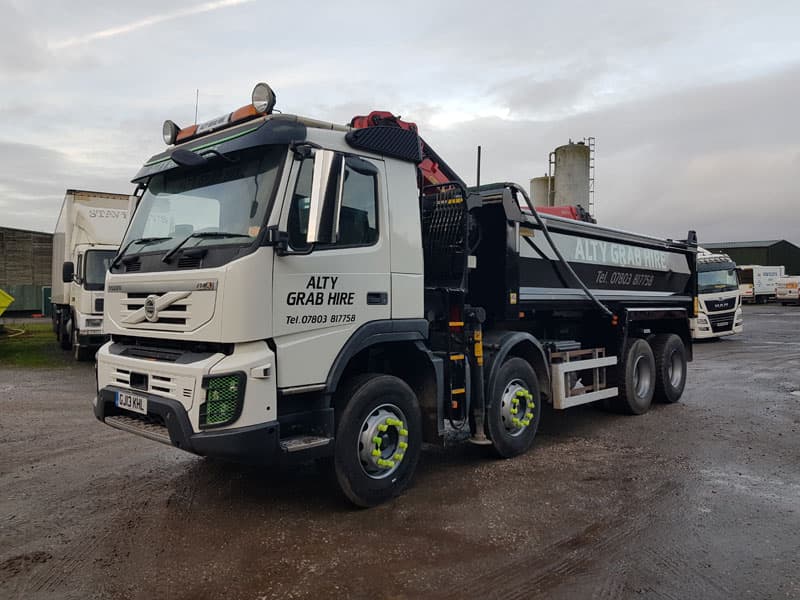 Alty Grab Hire truck on duty.